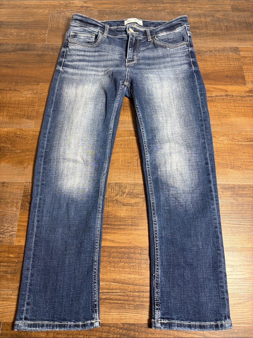 BKE Payton Women's Blue Washed Cropped Jeans